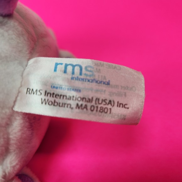 RMS White Graffiti Cat Plush Toy Sequin Belly Weighted Bottom 6.5 in. - Picture 4 of 8